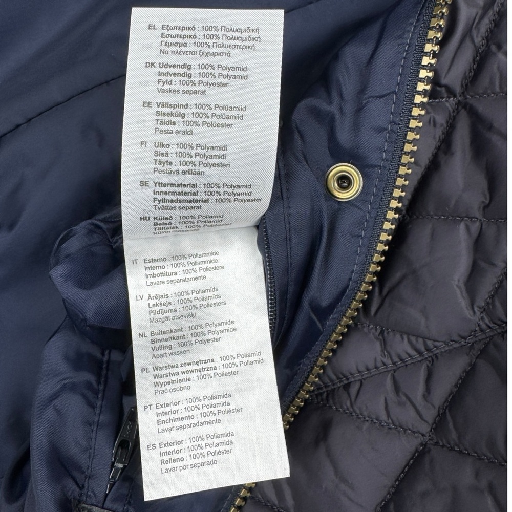 Barbour Flyweight Calvary Quilted Jacket Navy Size 6 (UK 10) NWT - Picture 12 of 13